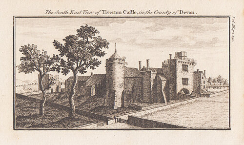 The South East View of Tiverton Castle in the County of Devon 