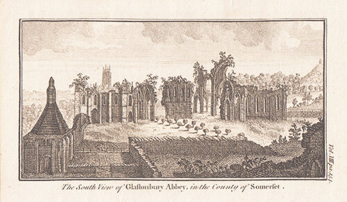 The South view of Glastonbury Abbey in the County of Somerset 