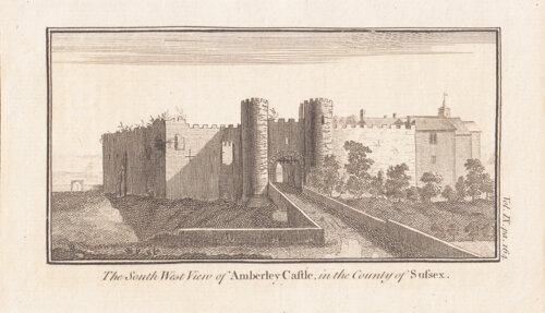 The South West View of Amberley Castle in the County of Sussex.