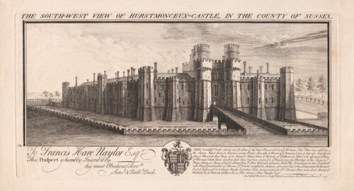 The South West View of Hurstmonceux Castle in the County of Sussex