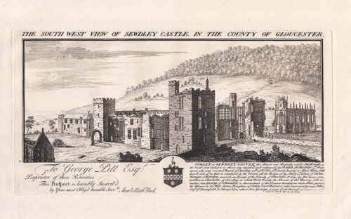The Soutrh West View of Sewdley Castle, in the County of Gloucestershire.