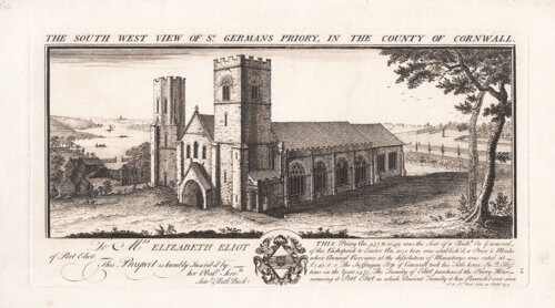 The South West View of St Germans Priory in the County of Cornwall 