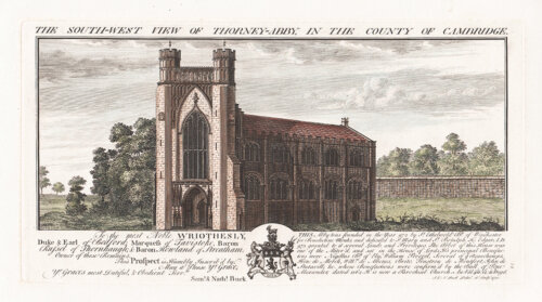The South - West View of Thorney - Abby in the County of Cambridge 