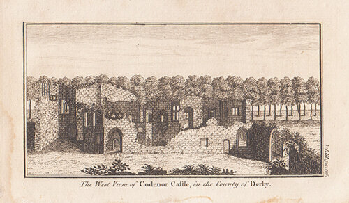 The West view of Codenor Castle in the County of Derby