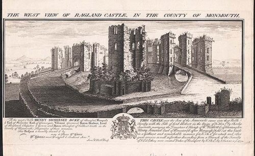 The West View of Ragland Castle in the County of Monmouth 