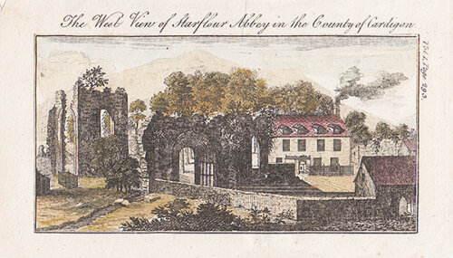 The West view of Starflour Abbey in the County of Cardigan 