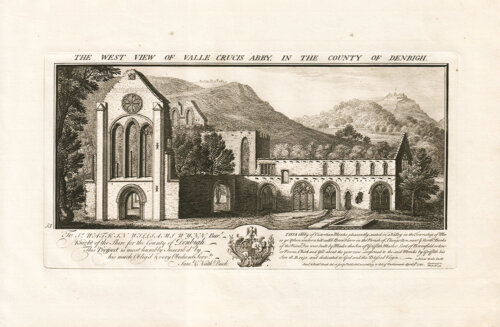 The West View of Valle Crucis Abby, in the County of Denbigh.