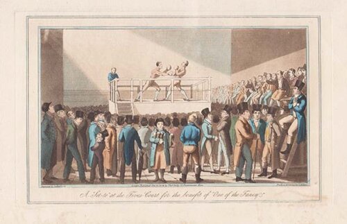 A Set - to at the Fives Court for the benefit of One of the Fancy