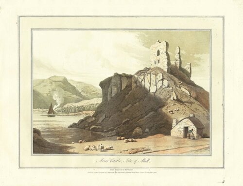 Arros Castle, Isle of Mull - William Daniell.  (antique print)