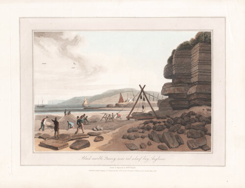 Black marble Quarry near Red Wharf Bay - William Daniell
