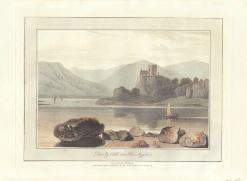 Dunolly Castle, near Oban, Argylshire.  William Daniell.  (antique print)