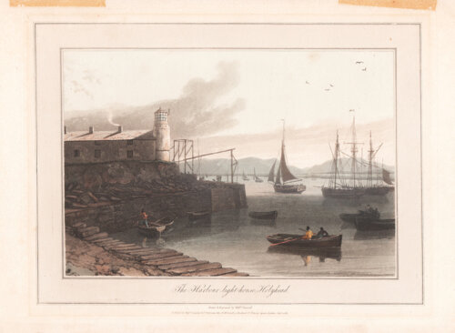 The Harbour light house Holyhead - Willliam Daniell