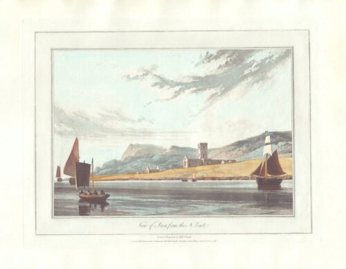 View of Iona, from the N.East - William Daniell.  (antique print)