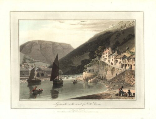 Lynmouth on the coast of North Devon - William Daniell.