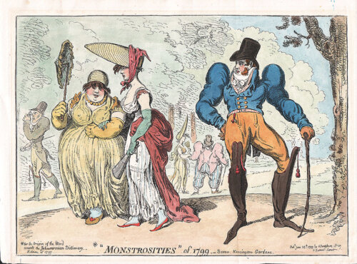 Gillray - Monstrosities of 1799 - Scene Kensington Gardens