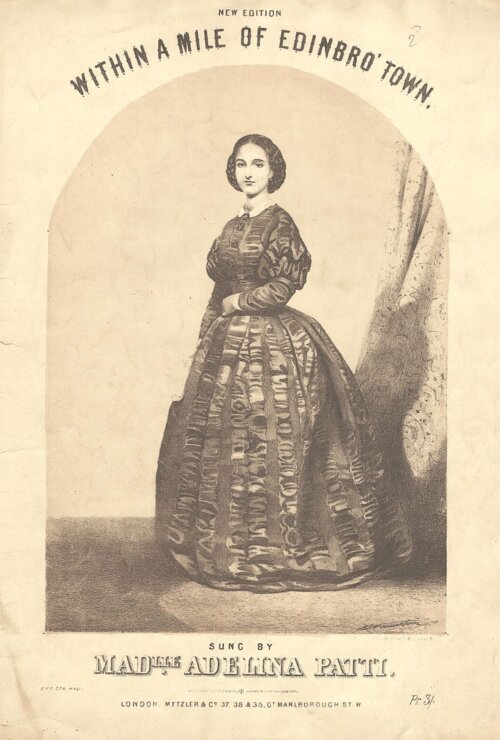 Adelina Patti.  (antique print)