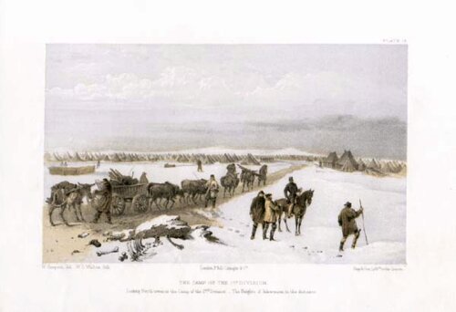 The Camp of the 1st Division - Looking North towards the Camp of the 2nd Division  The heights of Inkerman in the distance