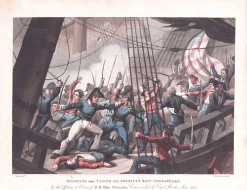 Boarding and taking the American ship Chesapeake....