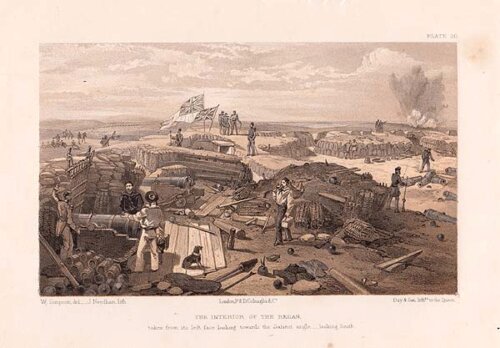 The Interior of the Redan taken from its left face looking towards the Salient angle  -  loking South