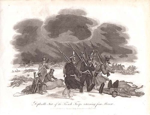 Deplorable State of the French Troops ereturning from Moscow