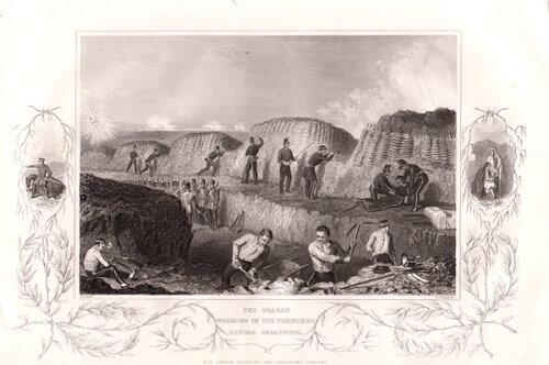 The Guards working in the trenches before Sebastopol