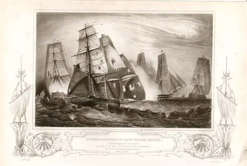 Intrepid behaviour of Captain Charles Napier in HM 18 gun Brig 'Recruit'