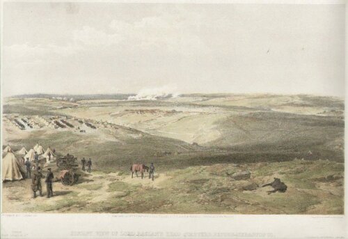 Crimean War - Distant View of Lord Raglan's Head Quarters before Sebastopol 