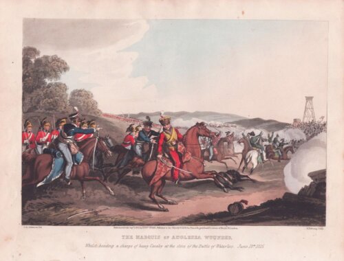 The Marquis of Anglesea Wounded ..... (antique print)