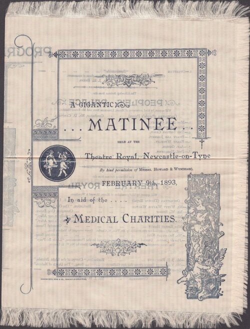 Silk Programme for a Matinee at  Theatre Royal in Newcastle upon Tyne  (View 3 images here) 