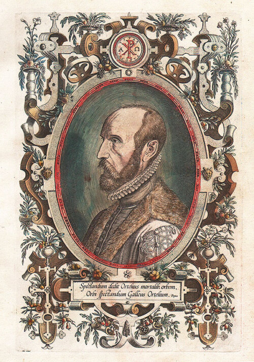 Abraham Ortelius Spectandum dedit Ortelius mortalib orbem Orbi spectandum Galleus Ortelium
