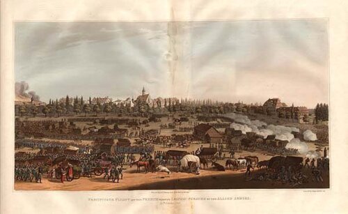 Precipitate Flight of the French through Leipsic pursued by the Allied Armies