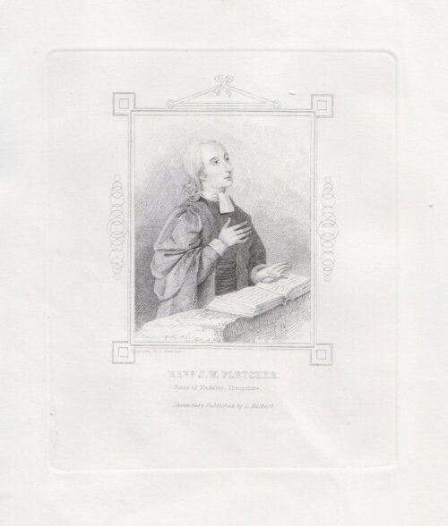 Revd. J.W. Fletcher.  Vicar of Madeley, Shropshire. 