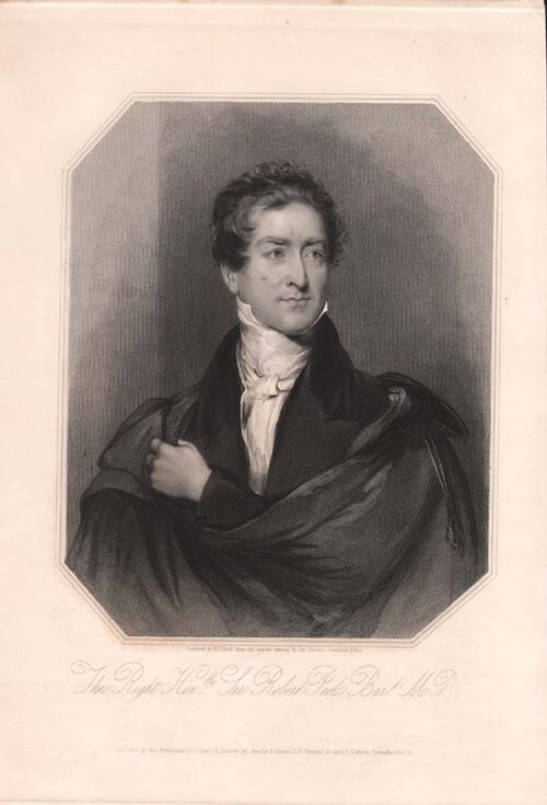 The Right Honble Sir Robert Peel Bart MP