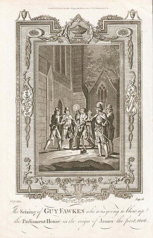 The Seizing of Guy Fawkes who was going to blow up the Parliament House in the reign of James the first 1606 