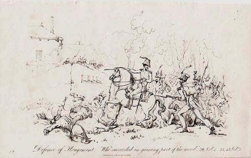 Defence of Hougomont  Who succeeded in gaining part of the wood