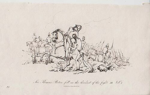 Sir Thomas Picton fell in the thickest of the fight