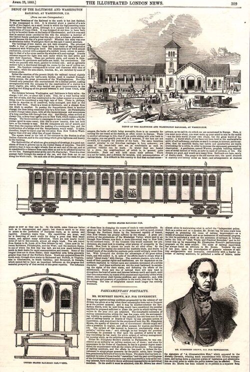 Depot of the Baltmore and Washington Railroad at Washington