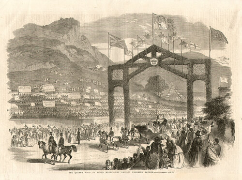 The Queen's visit to North Wales  -  Her Majesty entering Bangor