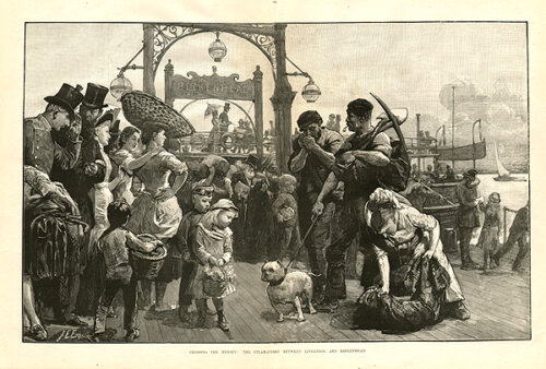 Crossing the Mersey :  The Steam-Ferry between Liverpool and Birkenhead