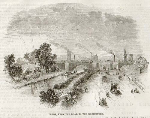 Derby from the road to the Racecourse