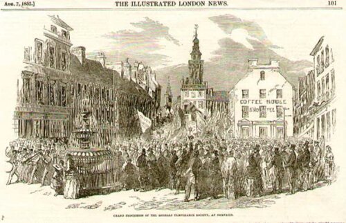 Grand Procession of the Gorbals Temperance Society at Dumfries