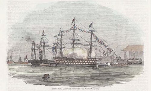 Ibrahim Pacha landing at Portsmouth