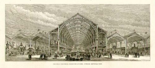 The Irish Industrial Exhibition at Cork : Interior sectional view