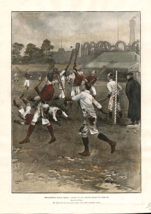 The Lacrosse Match North v South at the Chrystal Palace on April 18th