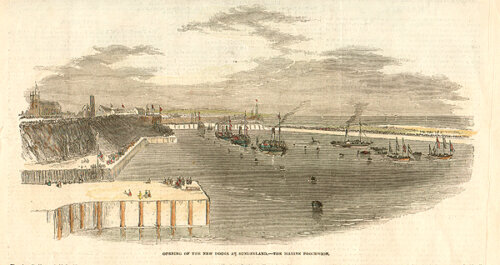 Opening of the New Docks at Sunderland  -  The Marine Procession