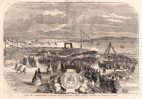 Laying the Foundation Stone of the New Docks at Falmouth..... 