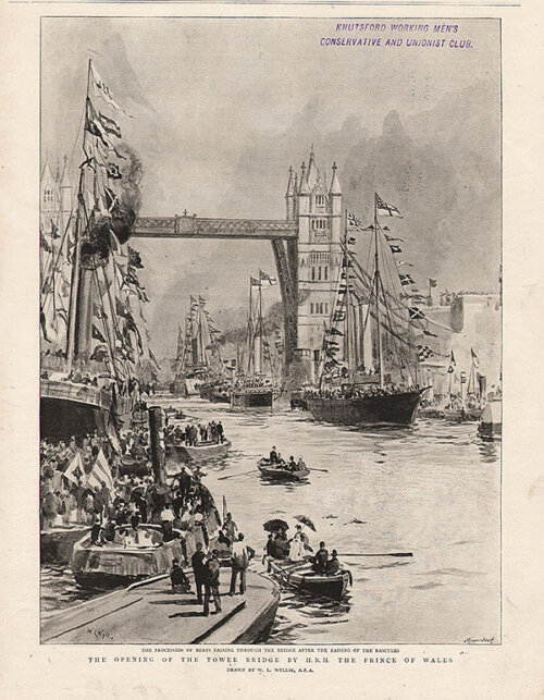 The Opening of the Tower Bridge by HRH The Prince of Wales