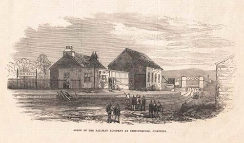 Scene of the Railway Accident at Kirtlebridge Dumfries