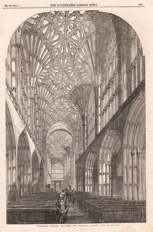 Sherborne Minster  Restored  -  The Interior Looking East