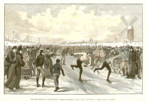 Skating Match at Littleport Cambridgeshire ; Final Heat between J Smart and T Wells